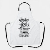 Recipe for a Special Teacher Kitchen Appreciation  Schort (Voorkant)