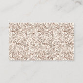 Recipe For Bride Floral Brown Handwritten Informatiekaartje (Achterkant)