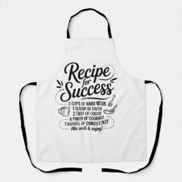 Recipe for Success – Heartfelt Kitchen Quote Schort