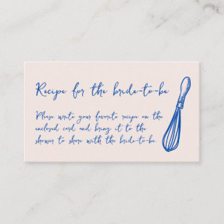 Recipe For The Bride Kitchen Bridal Shower Informatiekaartje