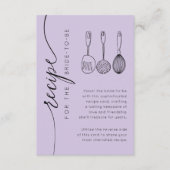 Recipe For the Bride Purple Bridal Shower Informatiekaartje (Voorkant)