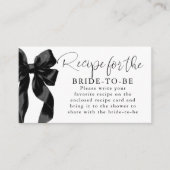 Recipe for the bride-to-be Black Bow Request Informatiekaartje (Voorkant)