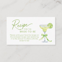 Recipe for the Bride to Be Enclosure Card Informatiekaartje
