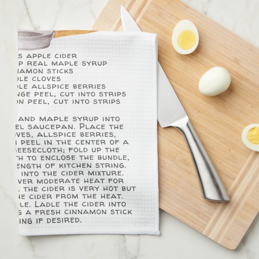 Recipe Heirloom Tea Towels | Appelcider Theedoek (Quarter Fold)
