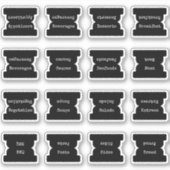 Recipe Index Divider Side Tab Black Folding  Sticker (Voorkant)