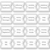 Recipe Index Divider Side Tab White Folding Sticker (Voorkant)