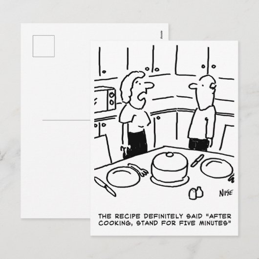 Recipe Instructions Followed Cooking in a Kitchen Feestdagenkaart (Voorkant / Achterkant)