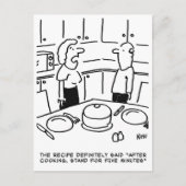 Recipe Instructions Followed Cooking in a Kitchen Feestdagenkaart (Voorkant)