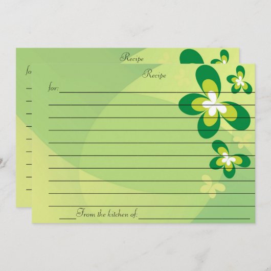 RECIPE-KAART (Voorkant / Achterkant)