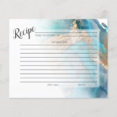 RECIPE-KAART | Goud en Blauwgroen gemarmerde inktv (Voorkant)