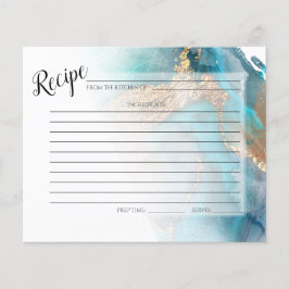 RECIPE-KAART | Goud en Blauwgroen gemarmerde inktv