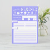 Recipe Kaart in Victoire Blue (Staand voorkant)