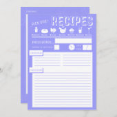 Recipe Kaart in Victoire Blue (Voorkant / Achterkant)