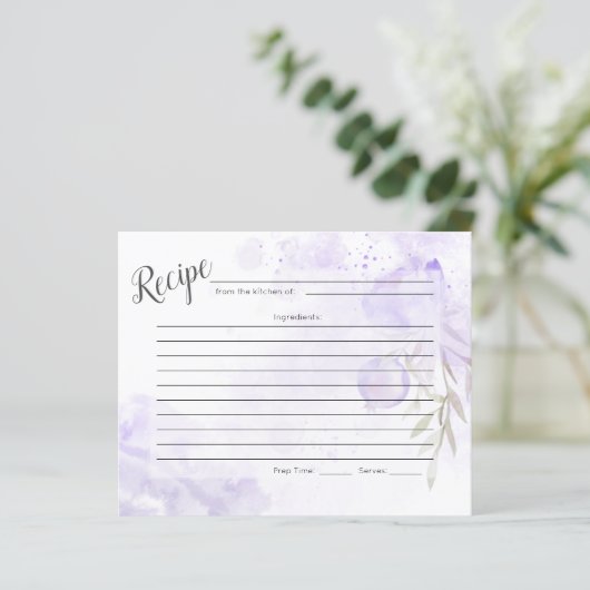 RECIPE-KAART | Lila Paarse Rozen van Painterly (Staand voorkant)