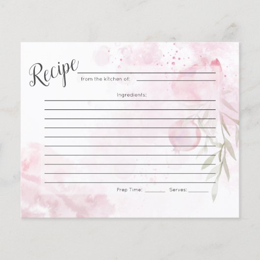 RECIPE-KAART | Pastel Dusty Pink Rose en Rosehip (Voorkant)