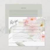RECIPE-KAART | Pastel Pink Floral Bouquet (Voorkant / Achterkant)