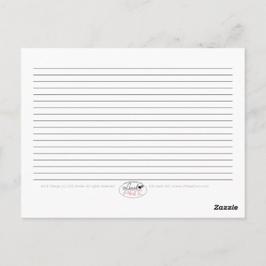 Recipe Kaart Poodle Bon Appetit White (Achterkant)