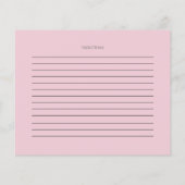 RECIPE-KAART | Roze Waterverf Roze papaver (Achterkant)