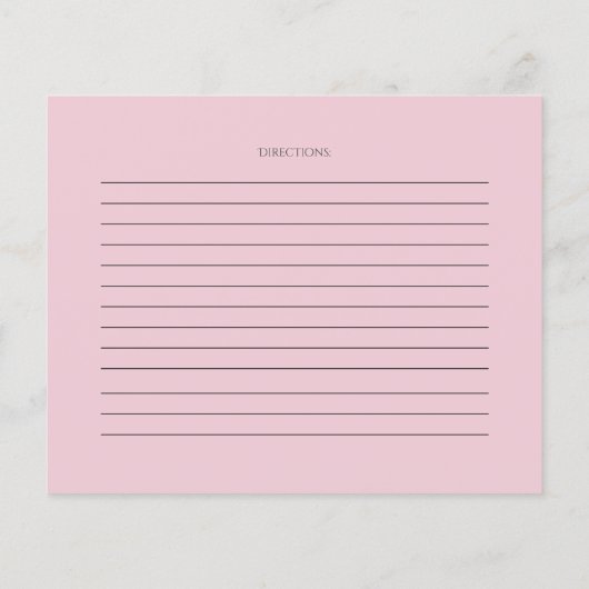 RECIPE-KAART | Roze Waterverf Roze papaver (Achterkant)