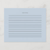 RECIPE-KAART | Rustige Waterverf Blauwe Bloemen (Achterkant)