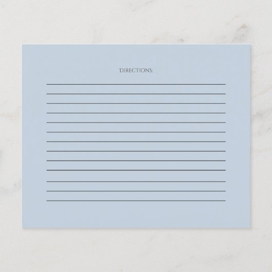 RECIPE-KAART | Rustige Waterverf Blauwe Bloemen (Achterkant)