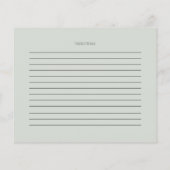 RECIPE-KAART | Rustische Waterverf Dusty Greenery (Achterkant)