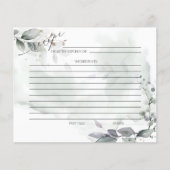 RECIPE-KAART | Rustische Waterverf Dusty Greenery (Voorkant)