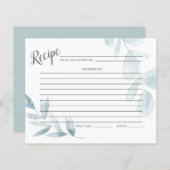 RECIPE-KAART | Stamblauwe Waterverf Eucalyptus (Voorkant / Achterkant)