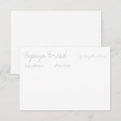 Recipe Kaart | Uw ontvanger |gr (Voorkant / Achterkant)