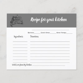 Recipe Kaart Vrijgezellenfeest Owls Love Flyer