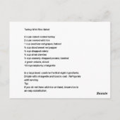 Recipe kadavers van wilde rijst briefkaart (Achterkant)