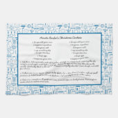 Recipe Keepomwille Country Blue Kitchen Tea Towel Theedoek (Horizontaal)