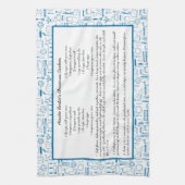 Recipe Keepomwille Country Blue Kitchen Tea Towel Theedoek (Verticaal)