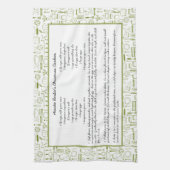 Recipe Keepomwille Green  Kitchen Tea Towel Theedoek (Verticaal)