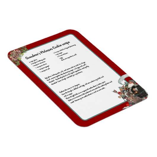 Recipe Keepomwille Red Kerstmis kerstman Magneet (Rechterzijde)