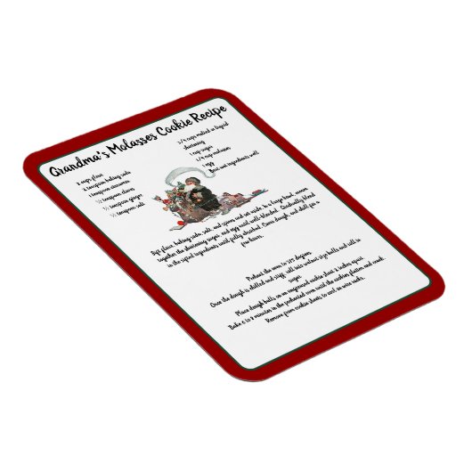 Recipe Keepomwille Red Kerstmis  kerstman Magneet (Rechterzijde)