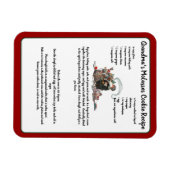 Recipe Keepomwille Red Kerstmis kerstman Magneet (Horizontaal)