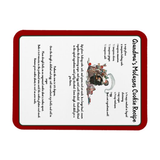 Recipe Keepomwille Red Kerstmis  kerstman Magneet (Horizontaal)