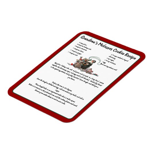 Recipe Keepomwille Red Kerstmis  kerstman Magneet (Linkerzijde)