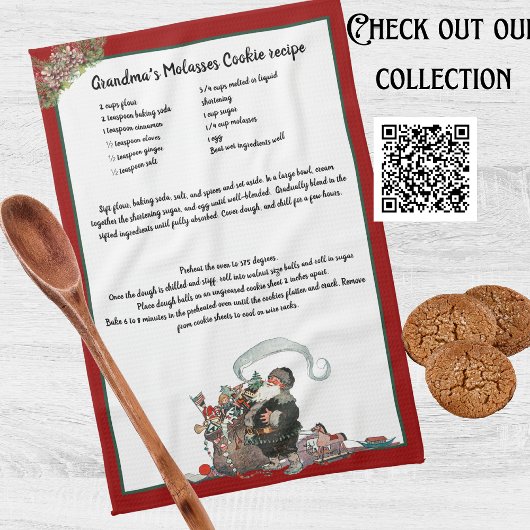 Recipe Keepomwille Red Kerstmis kerstman Theedoek