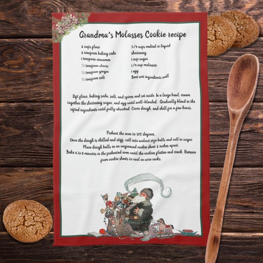 Recipe Keepomwille Red Kerstmis  kerstman Theedoek