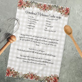 Recipe Keepomwille Xmas Cookie Gray Bufaloe plaid Theedoek