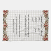 Recipe Keepomwille Xmas Cookie Gray Bufaloe plaid Theedoek (Horizontaal)