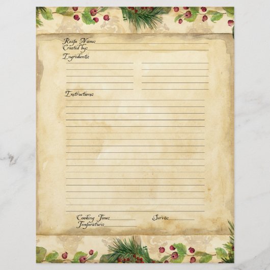 Recipe kerstakboek voor de kerstpagina van de fami (Voorkant)