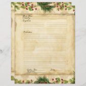 Recipe kerstakboek voor de kerstpagina van de fami (Voorkant / Achterkant)