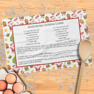 Recipe kerstfeestdagen voor kerstfeestjes theedoek