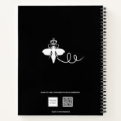 Recipe Keukenkooknaam koningin zwart wit Notitieboek (Achterkant)