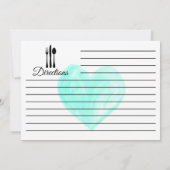 Recipe Kitchen Dish Lined Ingredients Heart Kaart (Achterkant)