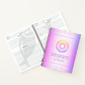 Recipe kookboek paarse regenbooglitter doughnut notitieboek (Binnen)