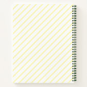 Recipe kookbook, country lemon waterverf, strepen notitieboek (Achterkant)